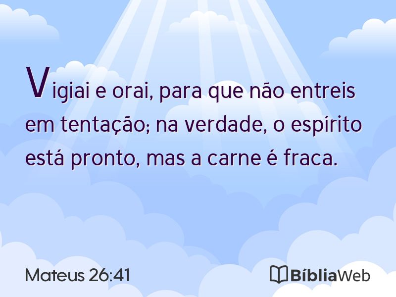 Mateus 26:41 em imagem para compartilhar