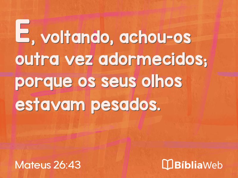 Mateus 26:43 em imagem para compartilhar