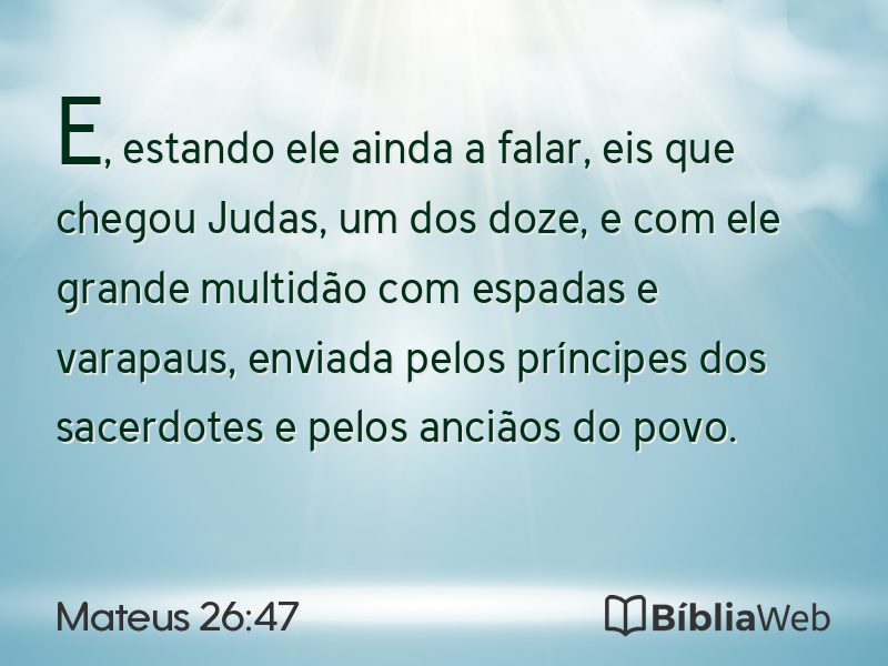 Mateus 26:47 em imagem para compartilhar