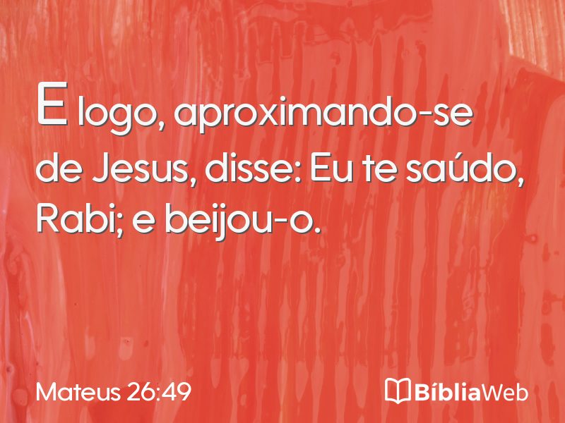 Mateus 26:49 em imagem para compartilhar