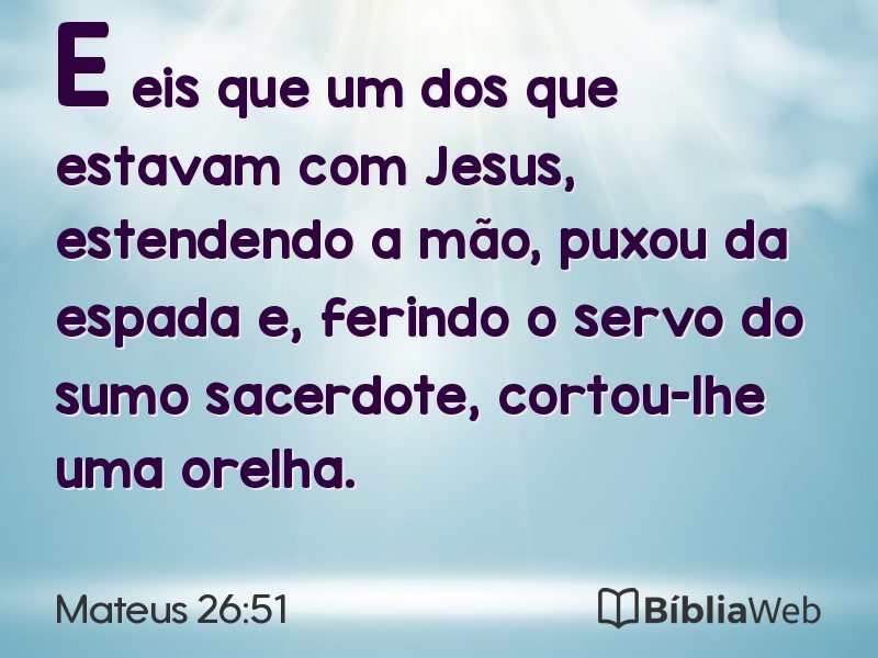 Mateus 26:51 em imagem para compartilhar