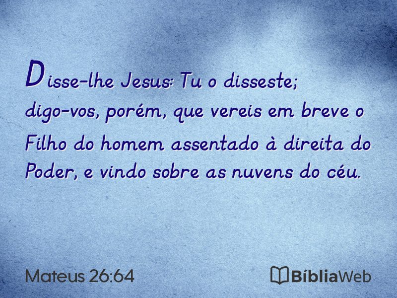 Mateus 26:64 em imagem para compartilhar