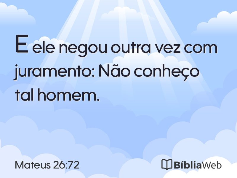 Mateus 26:72 em imagem para compartilhar