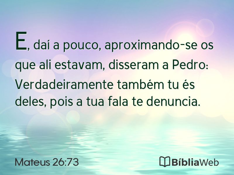 Mateus 26:73 em imagem para compartilhar