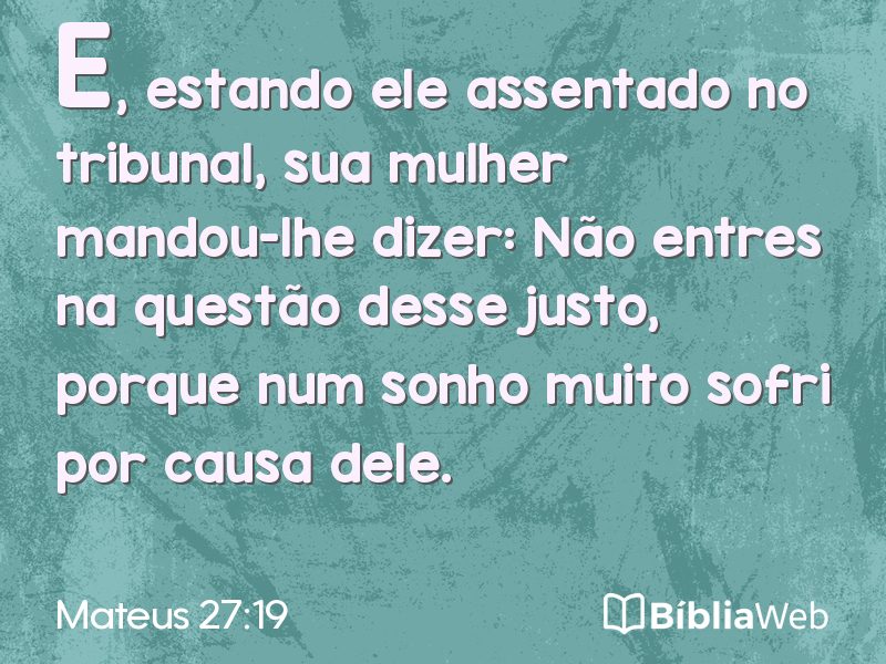 Mateus 27:19 em imagem para compartilhar