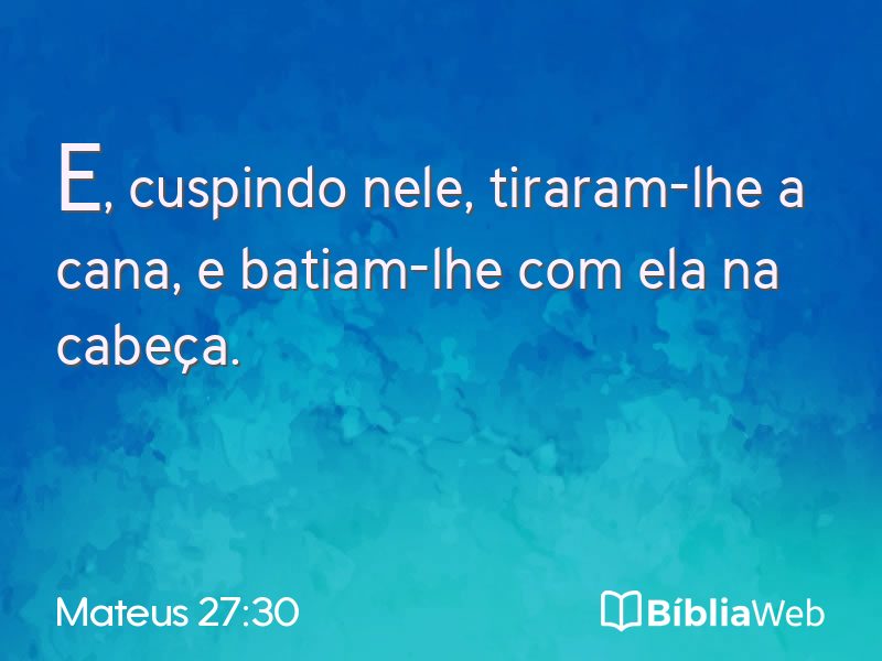 Mateus 27:30 em imagem para compartilhar