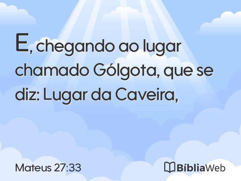 Mateus 27:33 em imagem para compartilhar