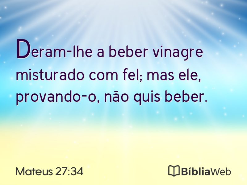 Mateus 27:34 em imagem para compartilhar