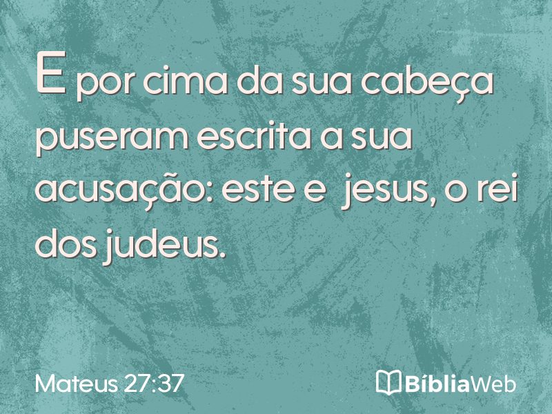 Mateus 27:37 em imagem para compartilhar
