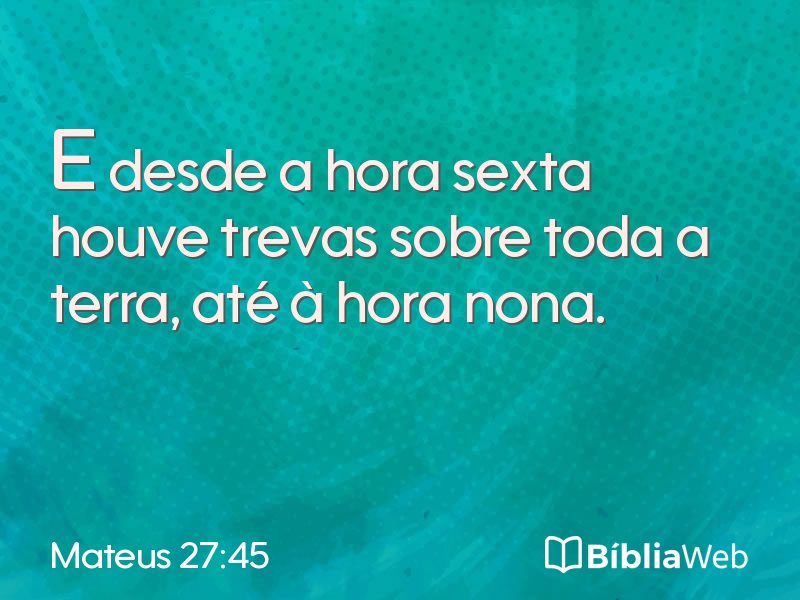Mateus 27:45 em imagem para compartilhar