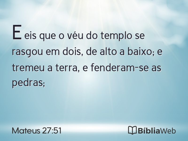 Mateus 27:51 em imagem para compartilhar