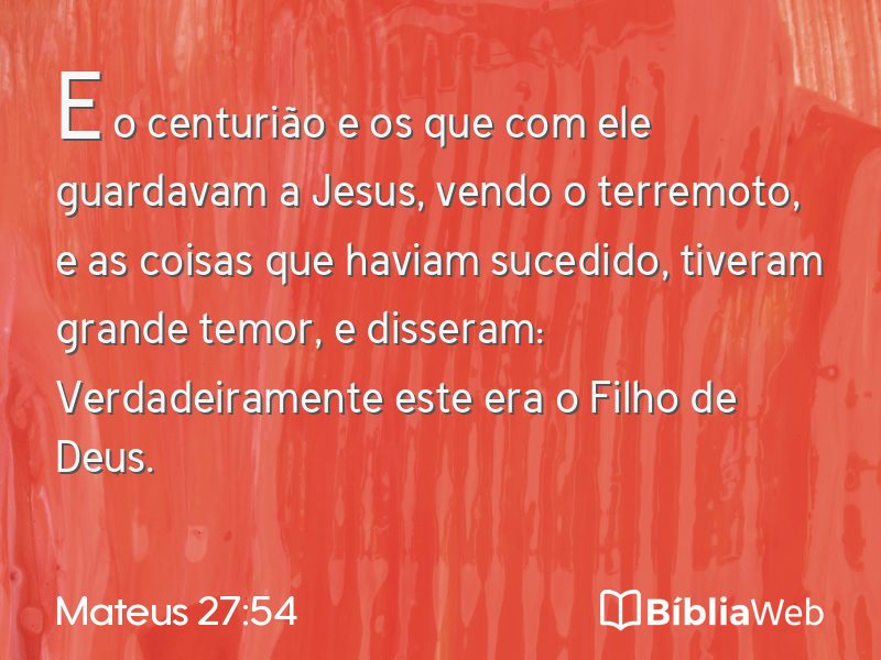 Mateus 27:54 em imagem para compartilhar
