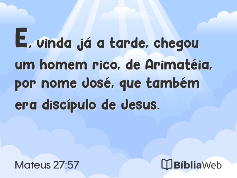 Mateus 27:57 em imagem para compartilhar