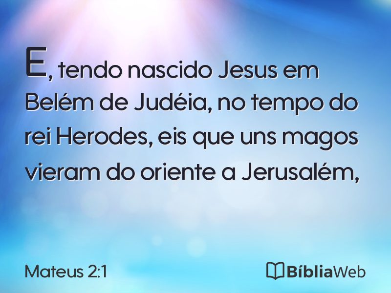 Mateus 2:1 em imagem para compartilhar