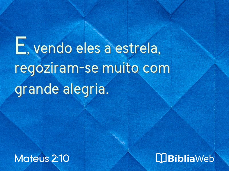 Mateus 2:10 em imagem para compartilhar