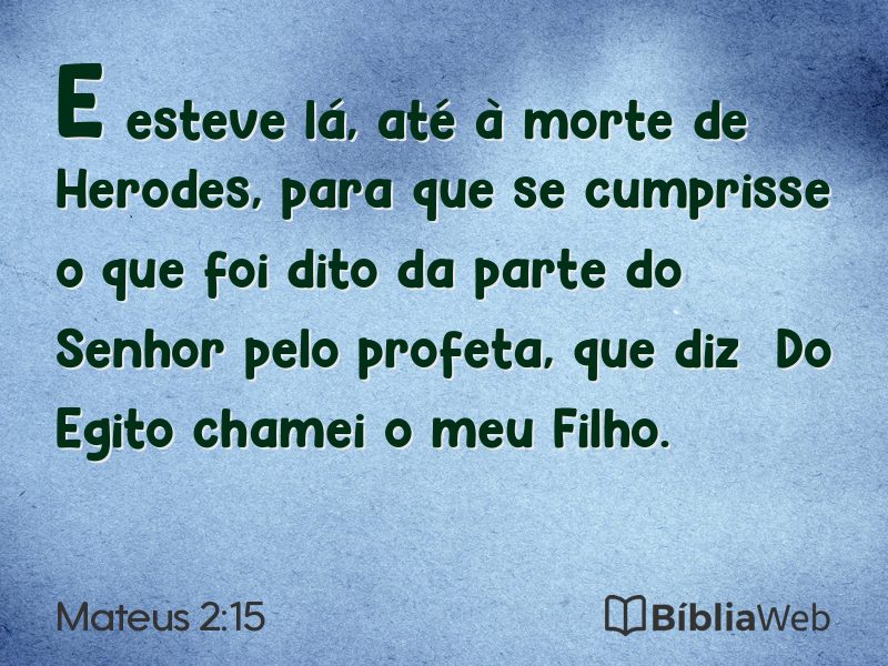 Mateus 2:15 em imagem para compartilhar