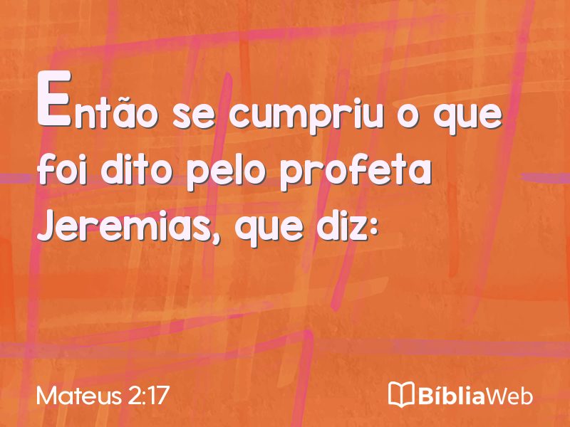 Mateus 2:17 em imagem para compartilhar