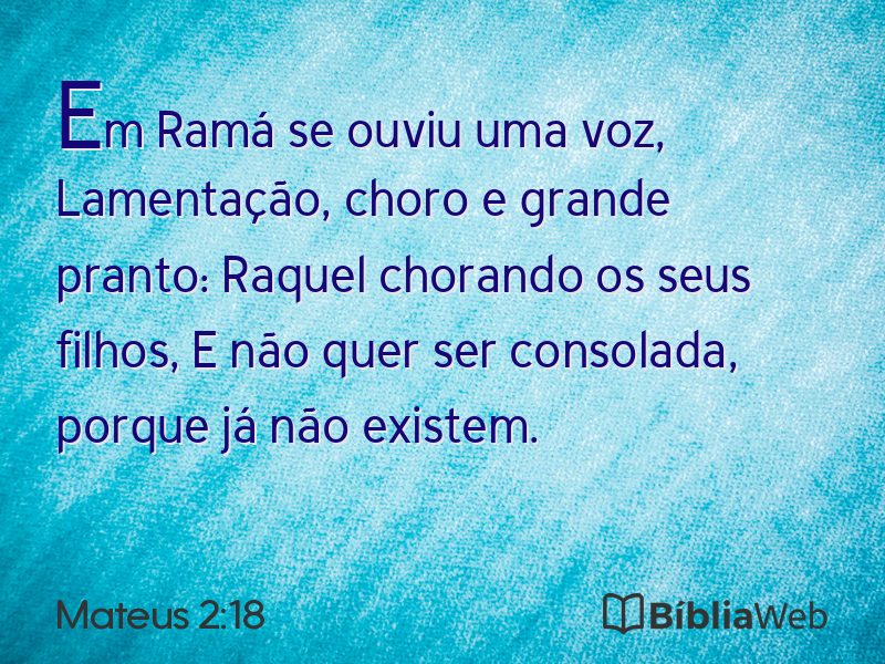 Mateus 2:18 em imagem para compartilhar