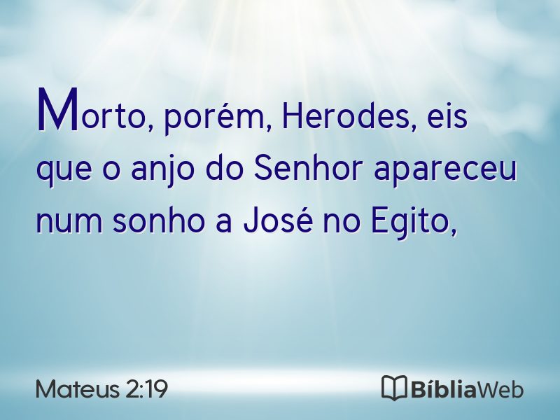 Mateus 2:19 em imagem para compartilhar