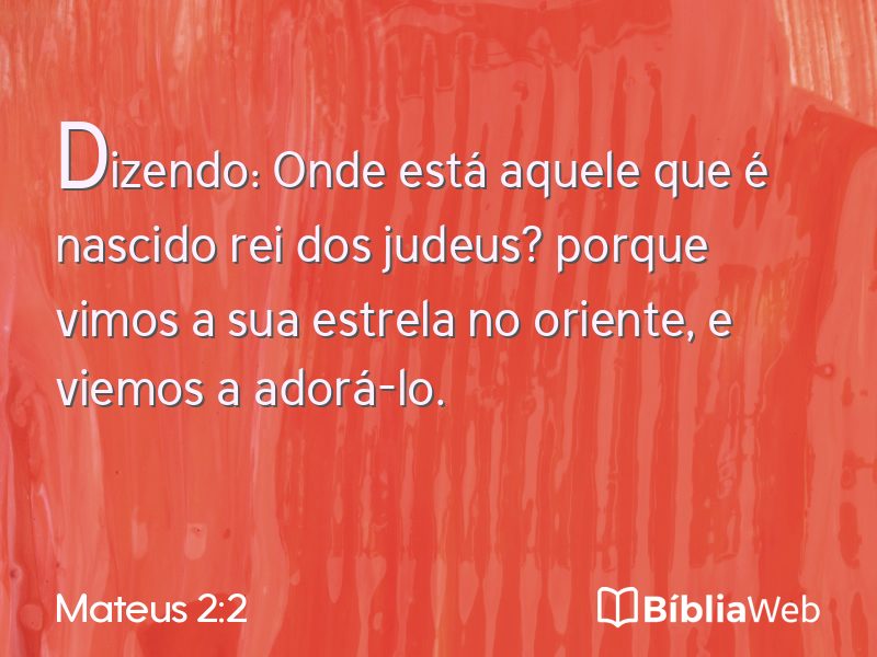 Mateus 2:2 em imagem para compartilhar