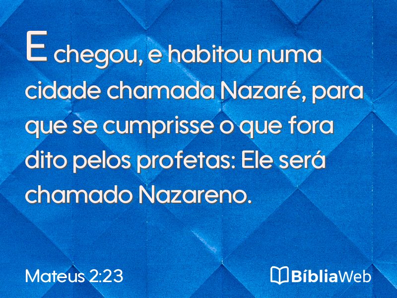 Mateus 2:23 em imagem para compartilhar