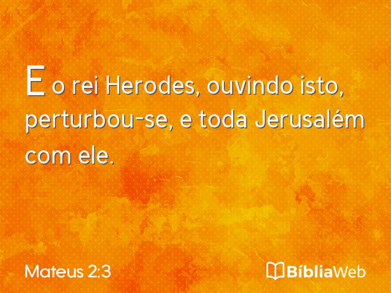 Mateus 2:3 em imagem para compartilhar