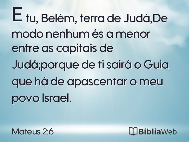 Mateus 2:6 em imagem para compartilhar