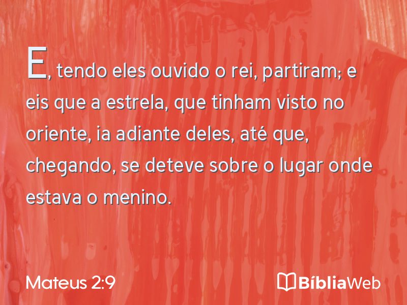 Mateus 2:9 em imagem para compartilhar