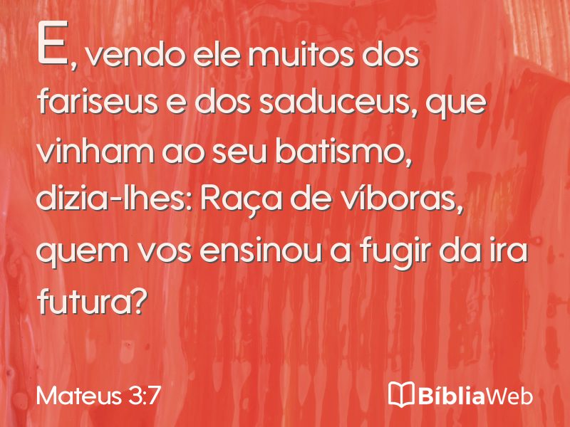 Mateus 3:7 em imagem para compartilhar