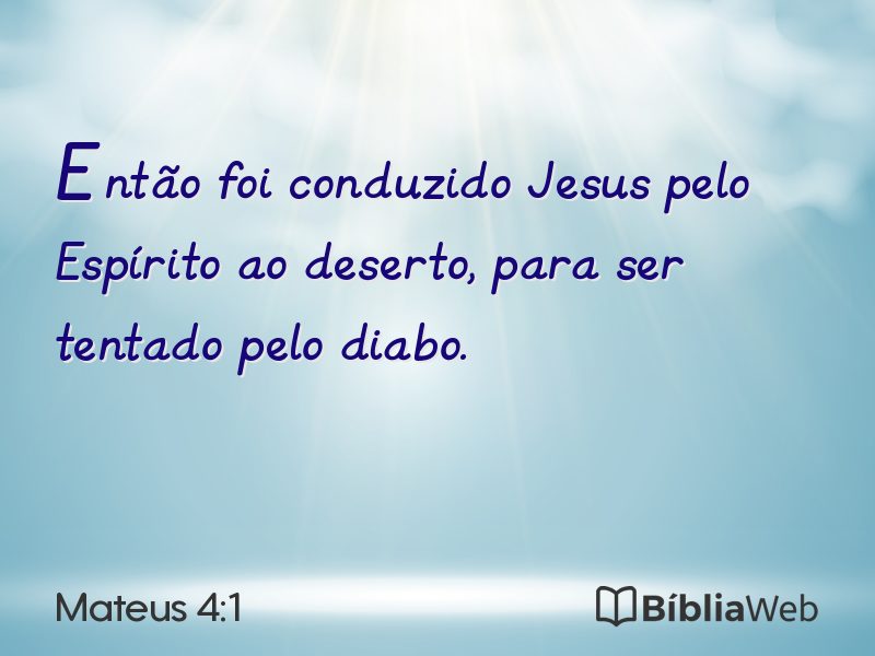 Mateus 4:1 em imagem para compartilhar