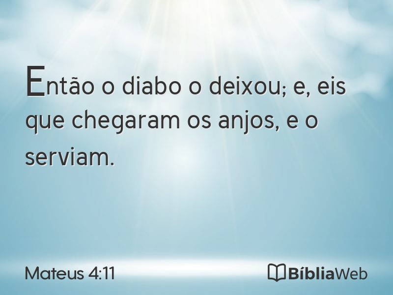 Mateus 4:11 em imagem para compartilhar