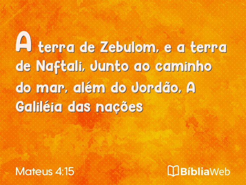 Mateus 4:15 em imagem para compartilhar