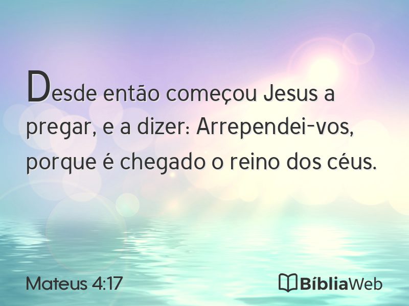 Mateus 4:17 em imagem para compartilhar