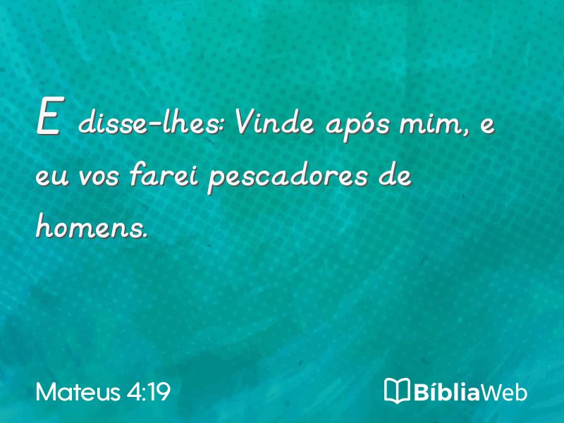 Mateus 4:19 em imagem para compartilhar