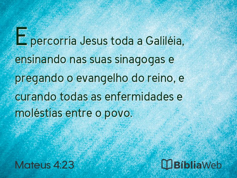 Mateus 4:23 em imagem para compartilhar
