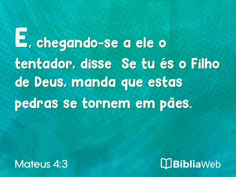 Mateus 4:3 em imagem para compartilhar