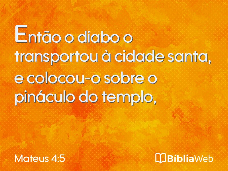Mateus 4:5 em imagem para compartilhar