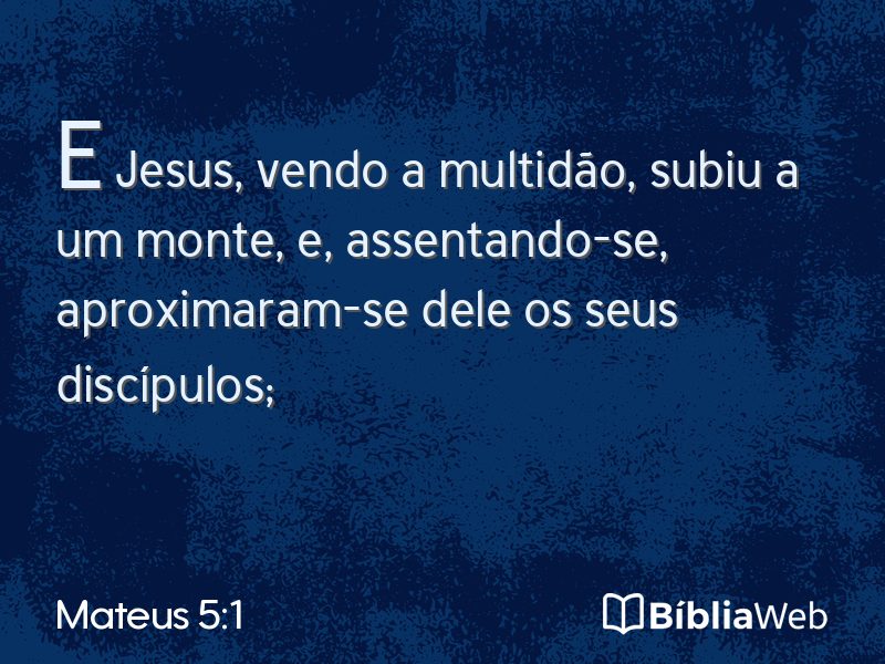 Mateus 5:1 em imagem para compartilhar