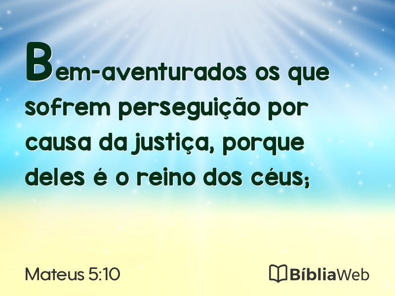 Mateus 5:10 em imagem para compartilhar