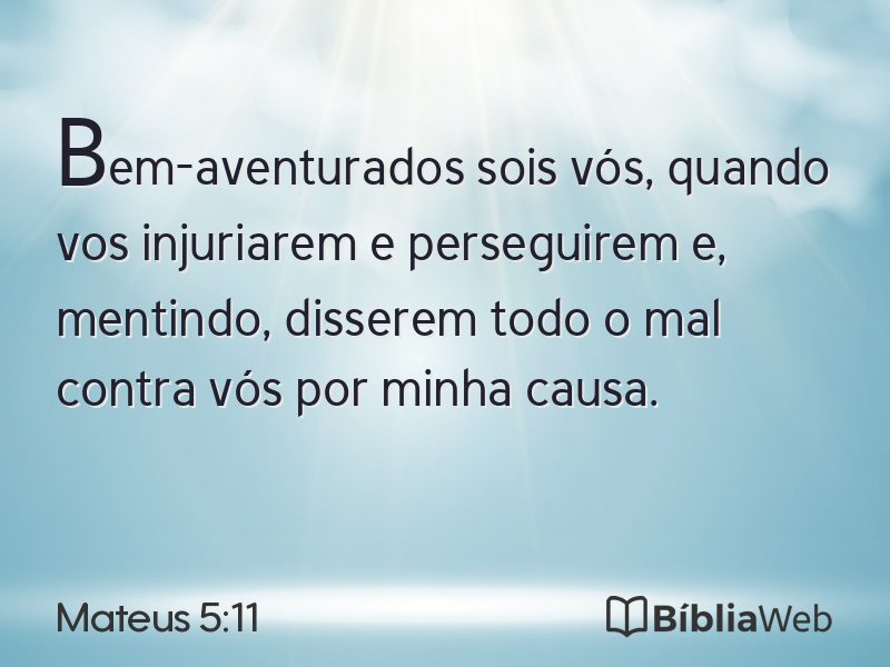 Mateus 5:11 em imagem para compartilhar
