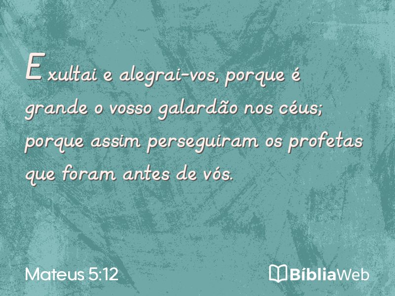Mateus 5:12 em imagem para compartilhar