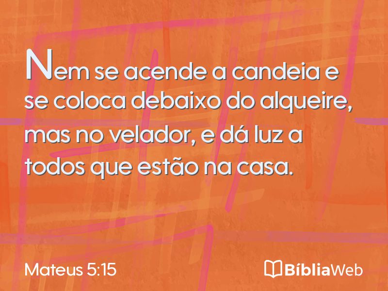 Mateus 5:15 em imagem para compartilhar