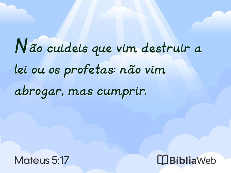 Mateus 5:17 em imagem para compartilhar