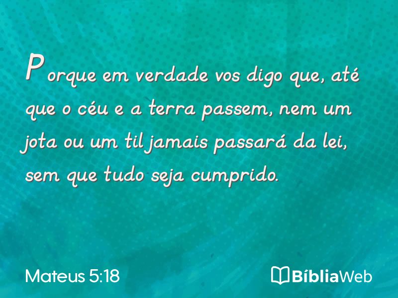 Mateus 5:18 em imagem para compartilhar