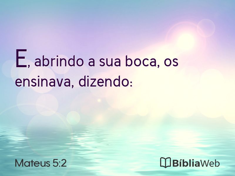 Mateus 5:2 em imagem para compartilhar