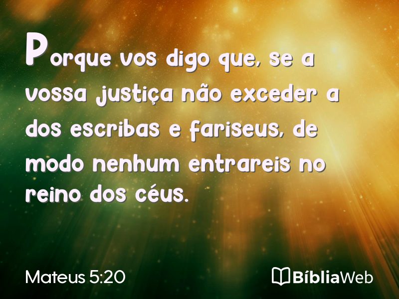 Mateus 5:20 em imagem para compartilhar