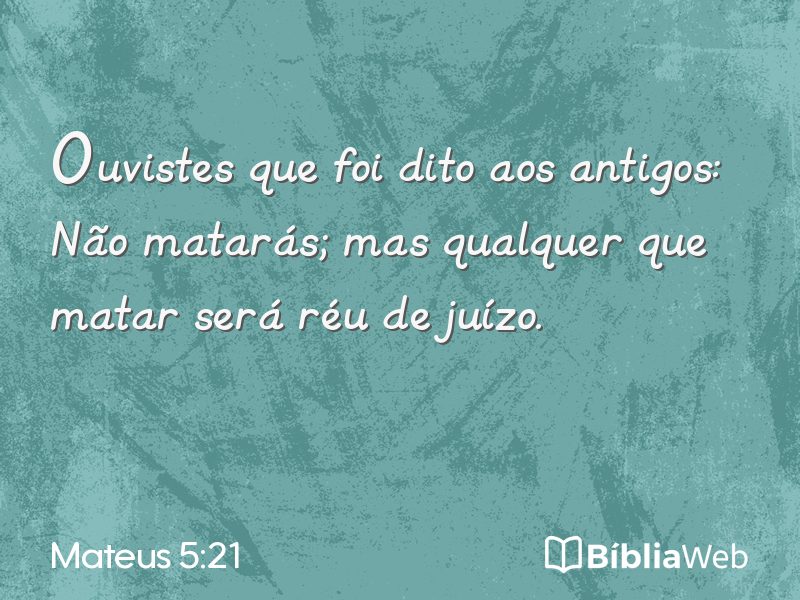 Mateus 5:21 em imagem para compartilhar