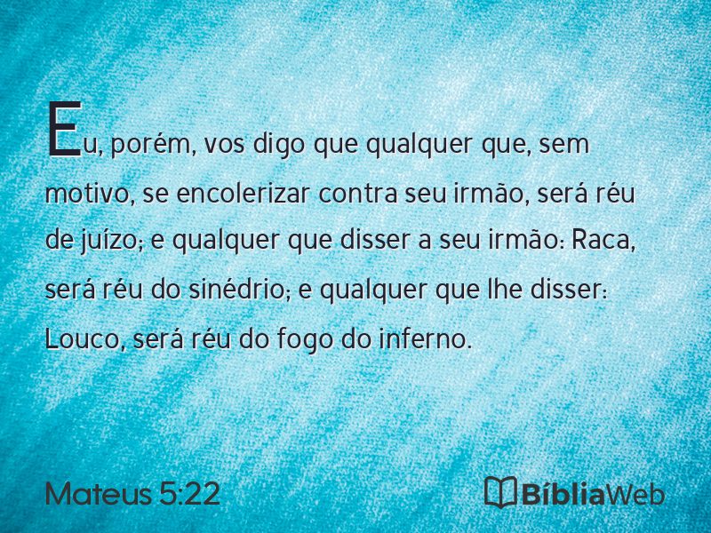 Mateus 5:22 em imagem para compartilhar