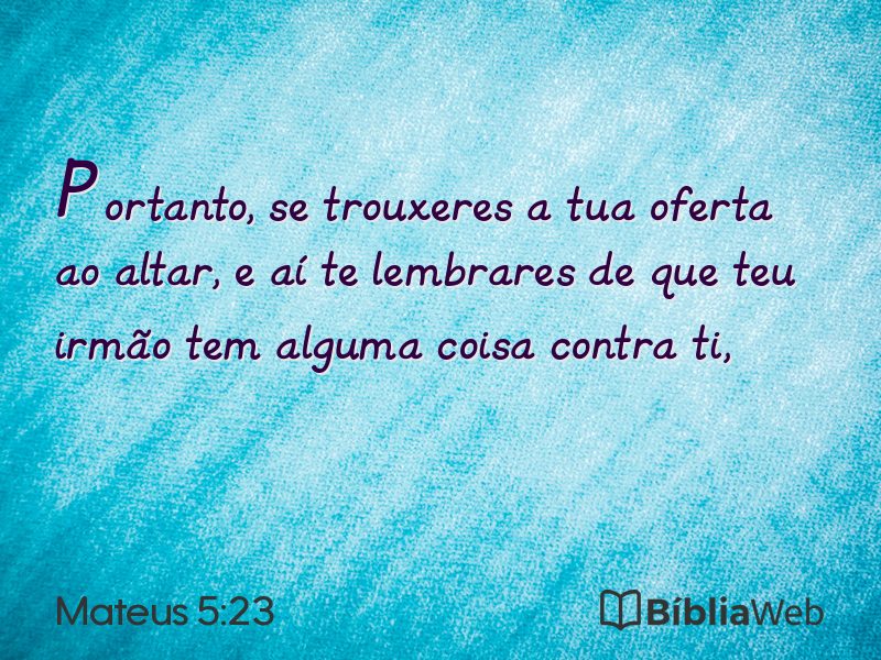 Mateus 5:23 em imagem para compartilhar