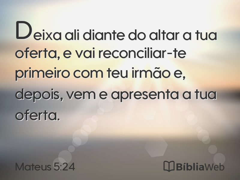 Mateus 5:24 em imagem para compartilhar